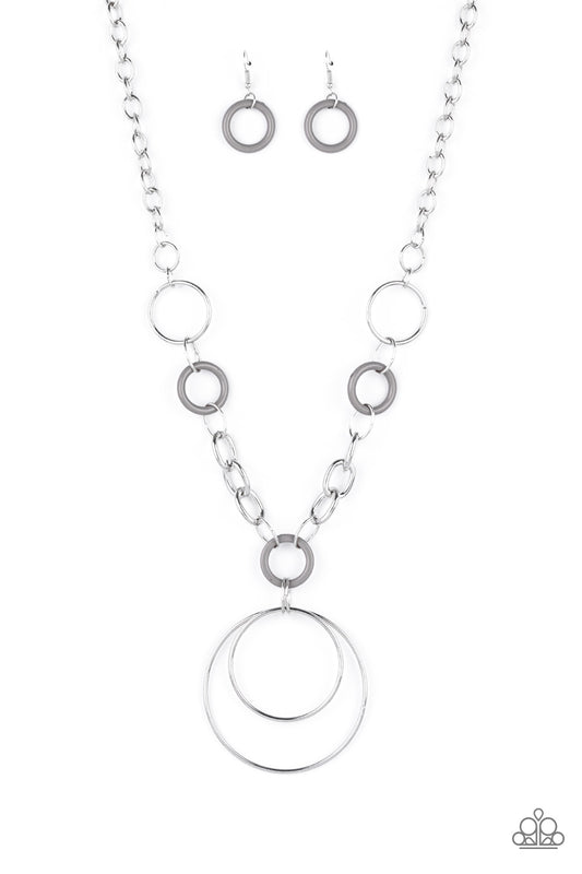 Paparazzi - HOOP du Jour - Silver Necklace