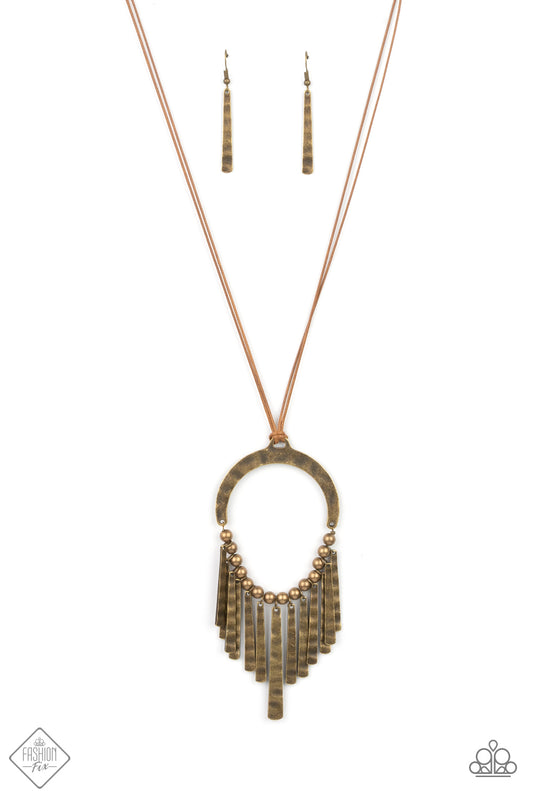 Paparazzi - You Wouldn't FLARE! Brass Necklace