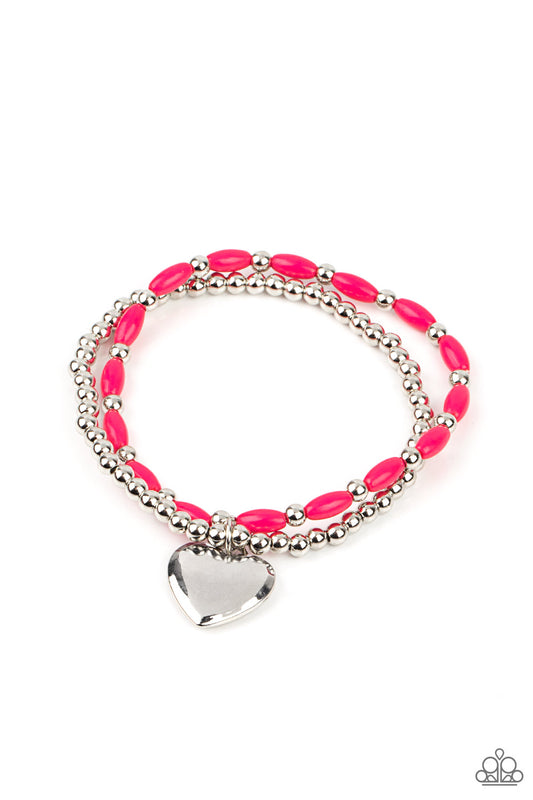 Paparazzi - Candy Gram - Pink Bracelet