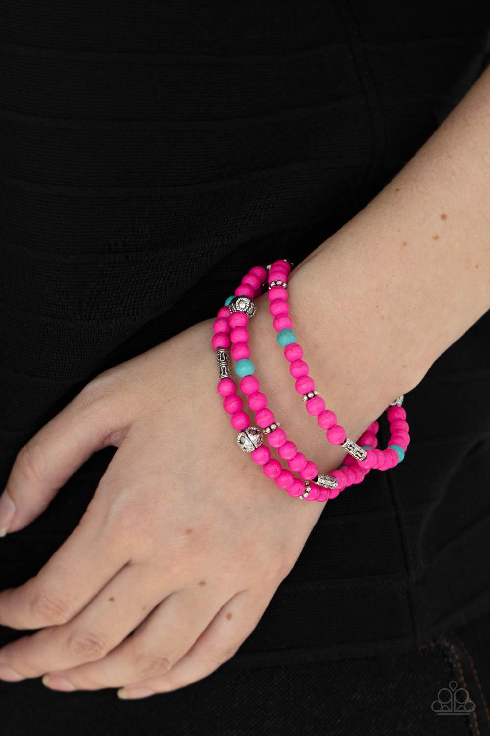 Paparazzi - Desert Decorum - Pink Bracelet