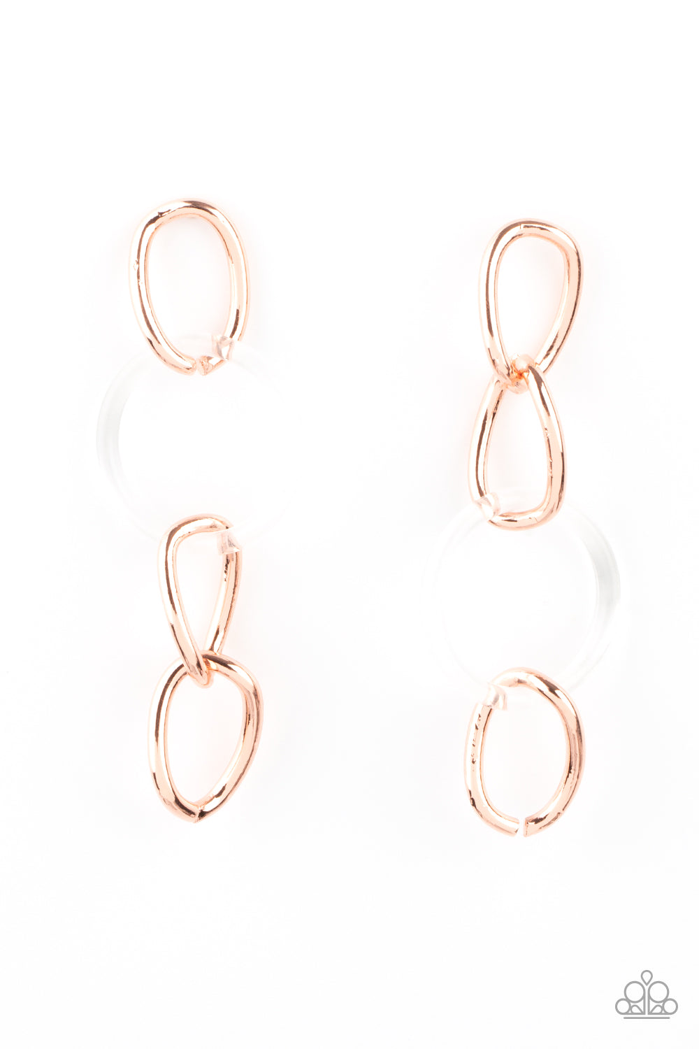 Paparazzi - Talk In Circles - Copper Earrings