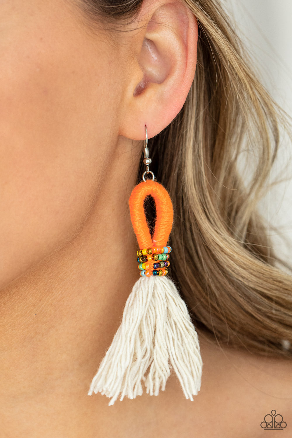 Paparazzi- The Dustup - Orange Earrings