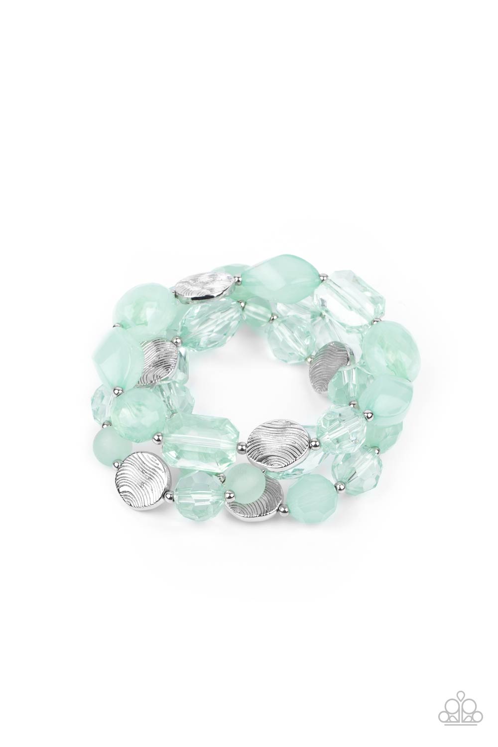 Paparazzi - Oceanside Bliss - Green Bracelet