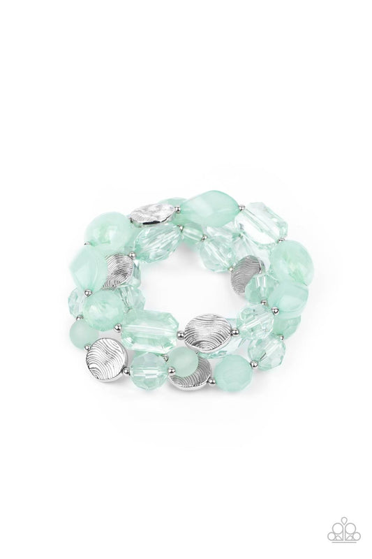 Paparazzi - Oceanside Bliss - Green Bracelet