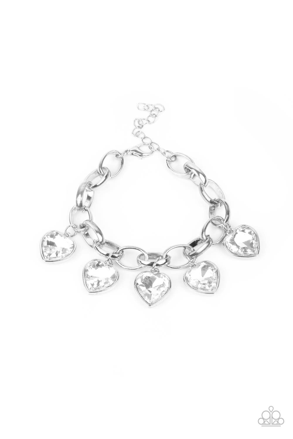 Paparazzi - Candy Heart Charmer - White Bracelet