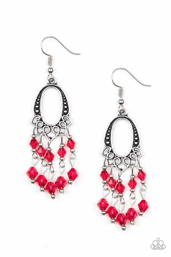 Paparazzi - Not The Only Fish In The Sea - Red Earrings