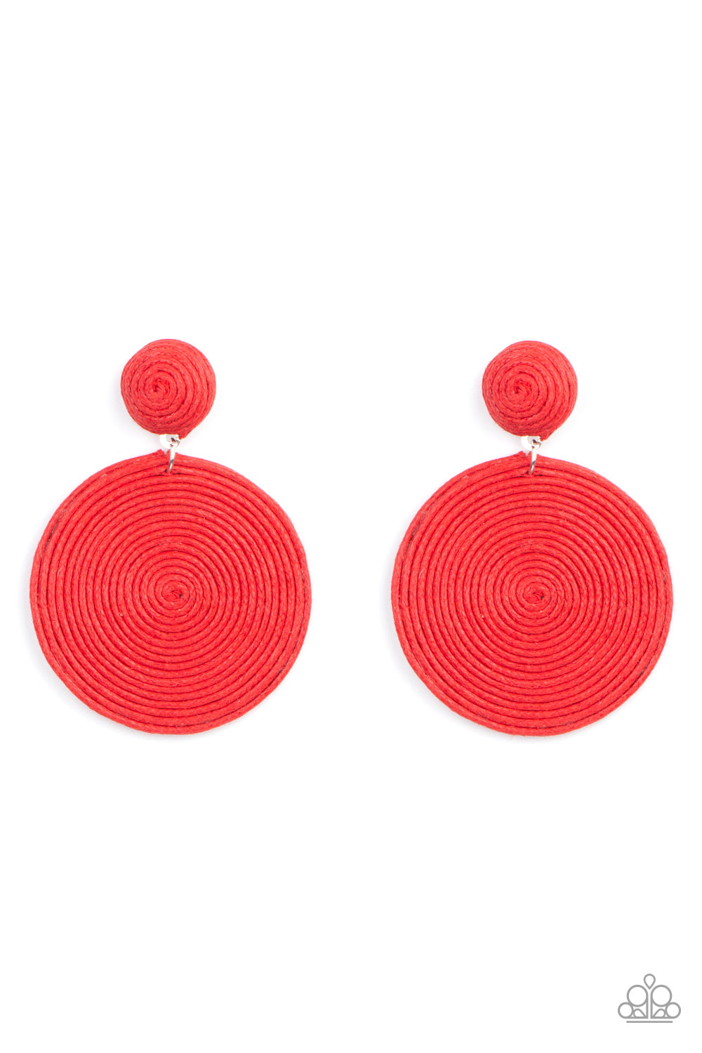 Paparazzi - Circulate The Room - Red Post Earrings