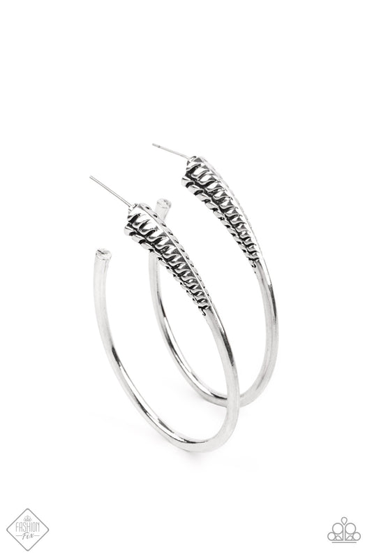 Paparazzi- Fully Loaded - Silver Hoop Earrings