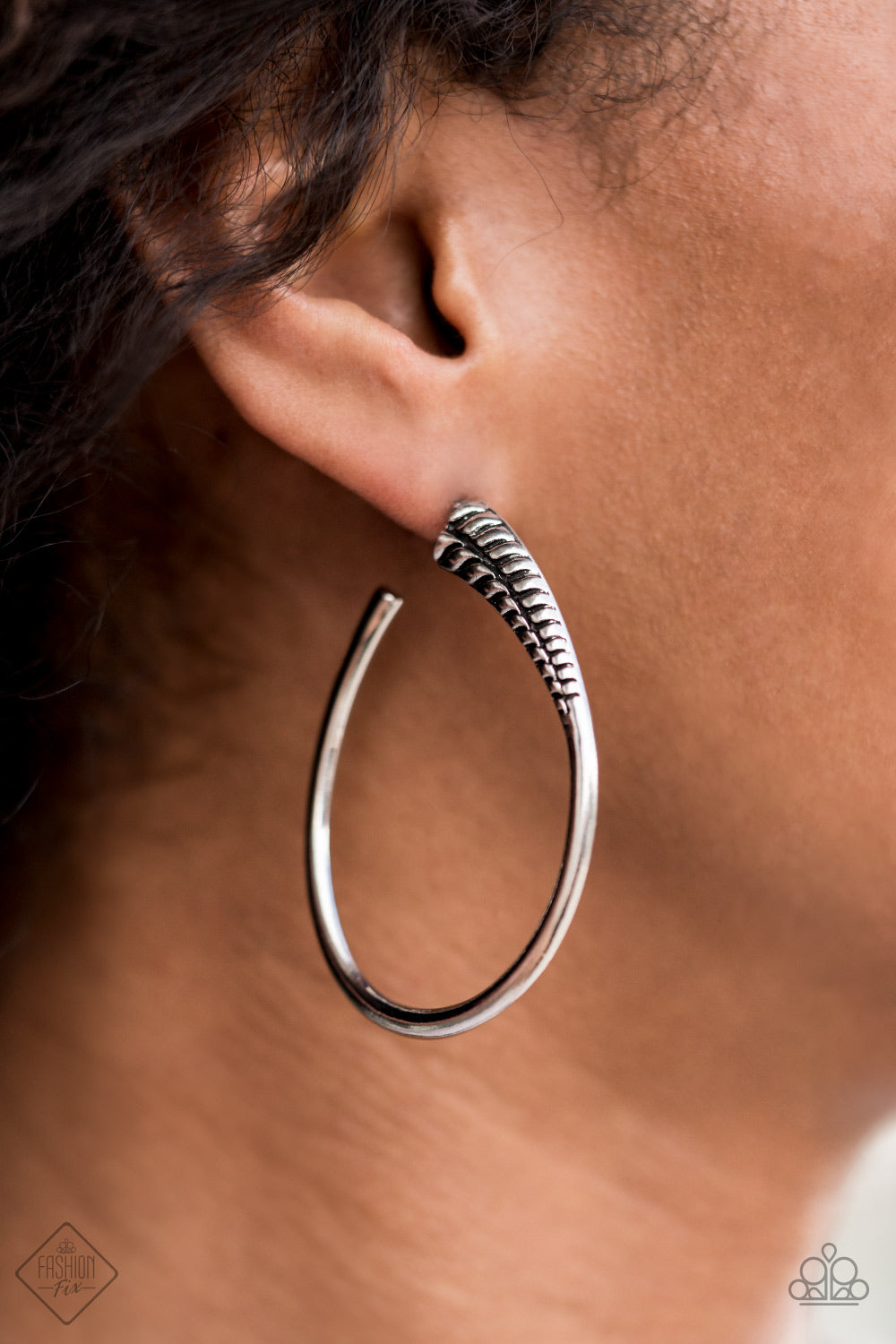 Paparazzi- Fully Loaded - Silver Hoop Earrings