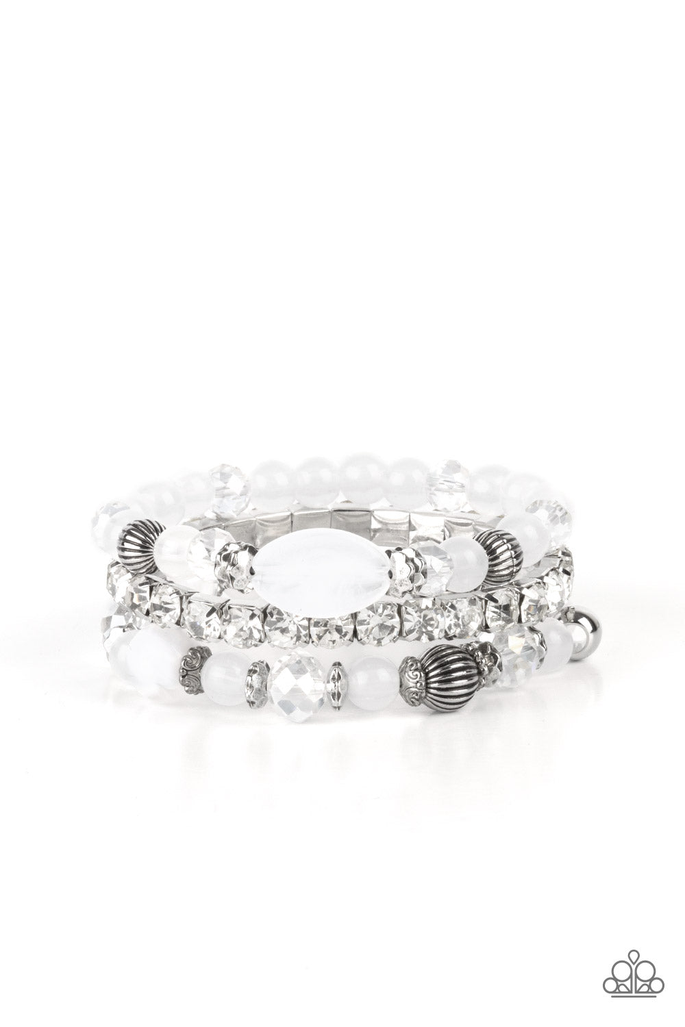 Paparazzi - Ethereal Etiquette - White Bracelet