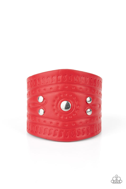 Paparazzi - Orange County - Red Urban Bracelet