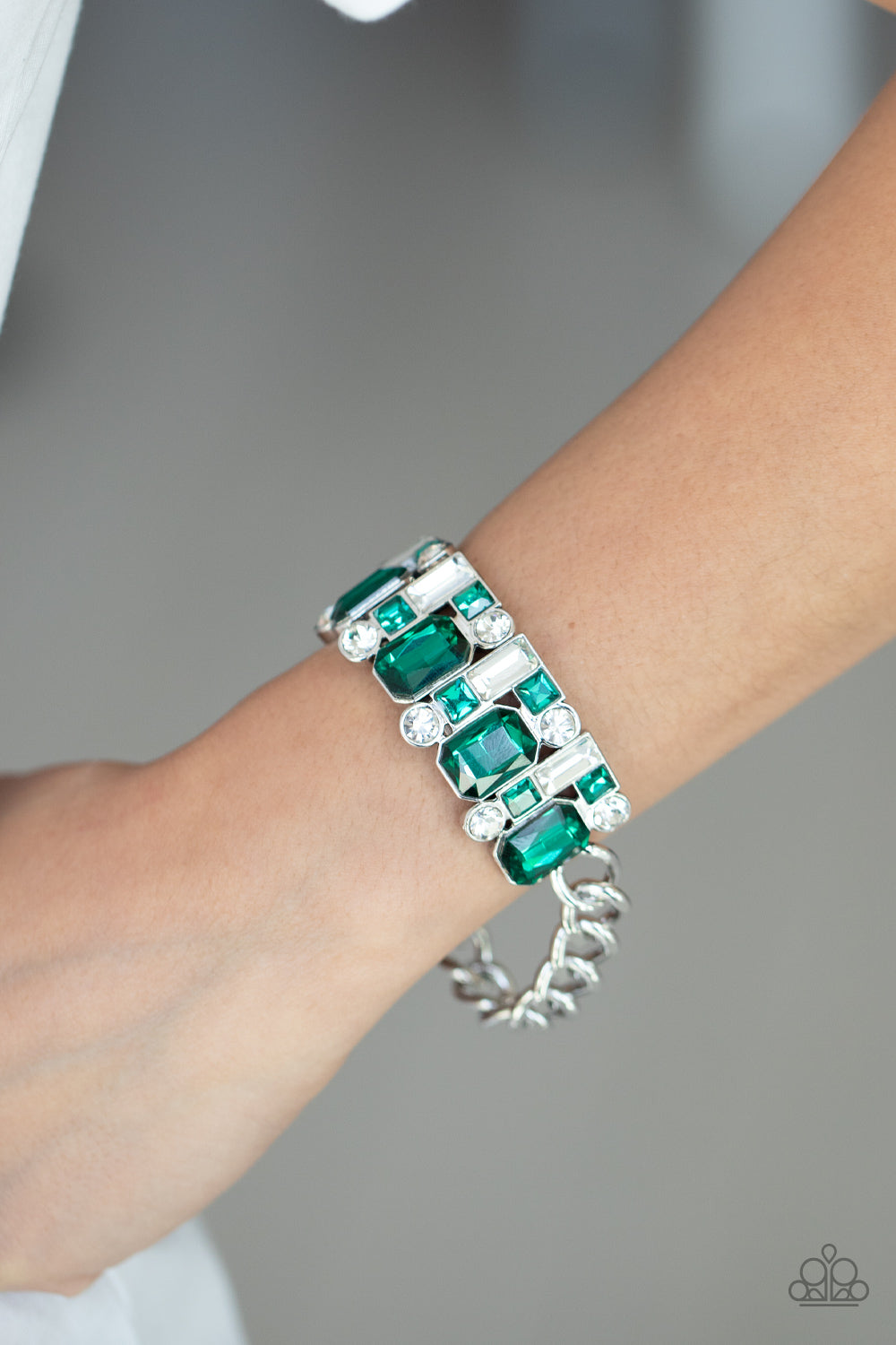 Paparazzi - Urban Crest - Green Bracelet