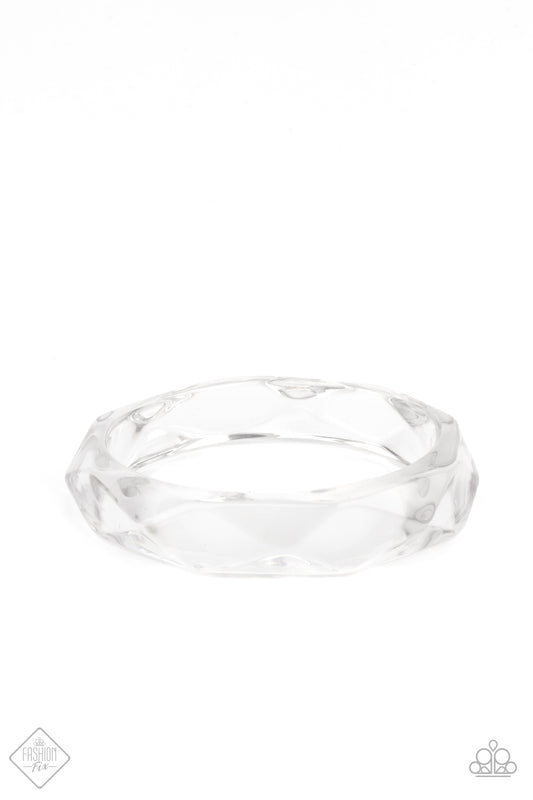 Paparazzi - Clear-Cut Couture - White Bracelet