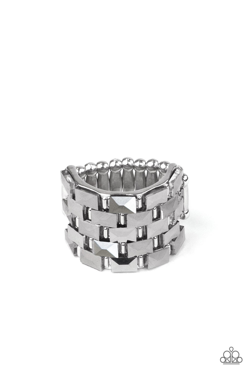 Paparazzi - Checkered Couture - Silver Ring