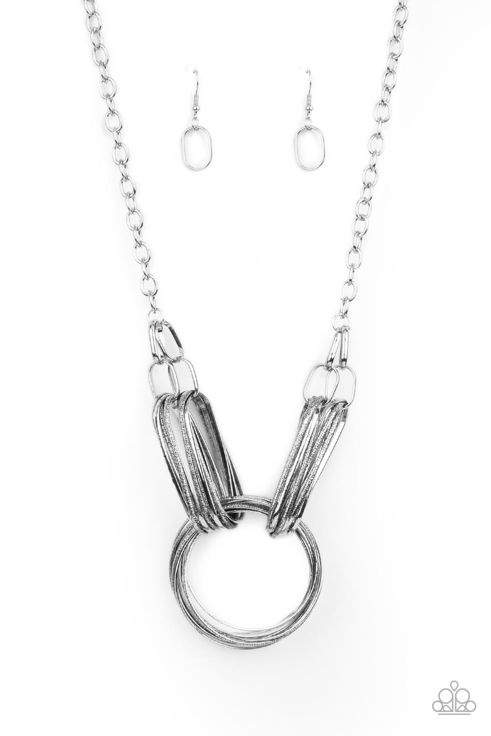 Paparazzi - Lip Sync Links - Silver Necklace