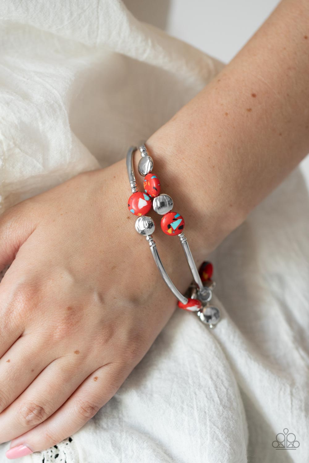 Paparazzi - Terrazzo Territory - Red Bracelet