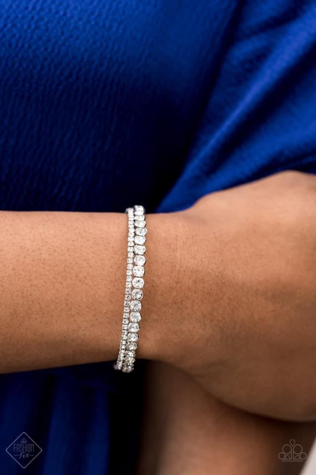 Paparazzi - Fairytale Sparkle White Bracelet