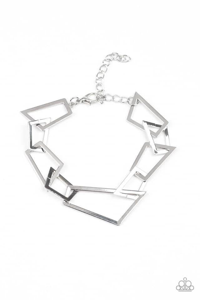 Paparazzi - Shattered Shine - Silver Bracelet