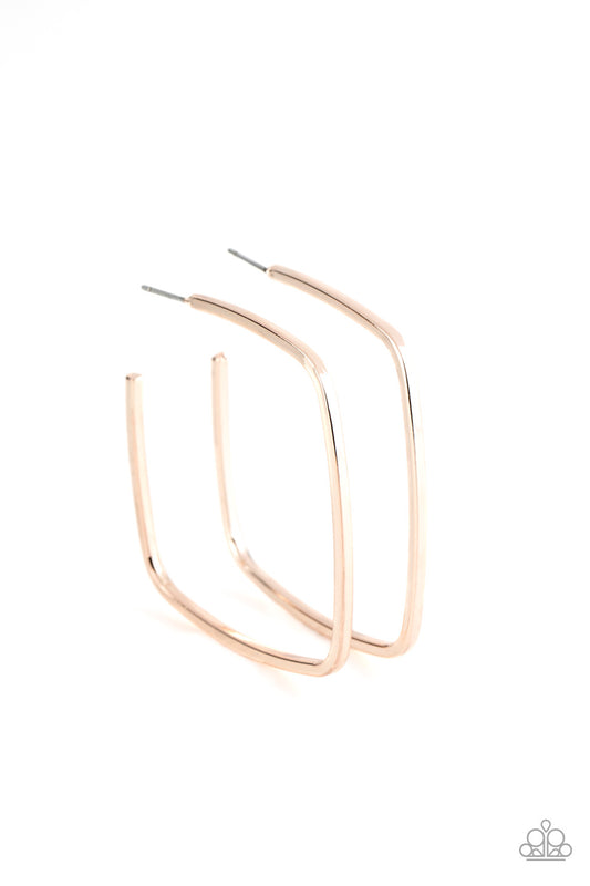 Paparazzi - Brazen Beauty - Rose Gold Earrings