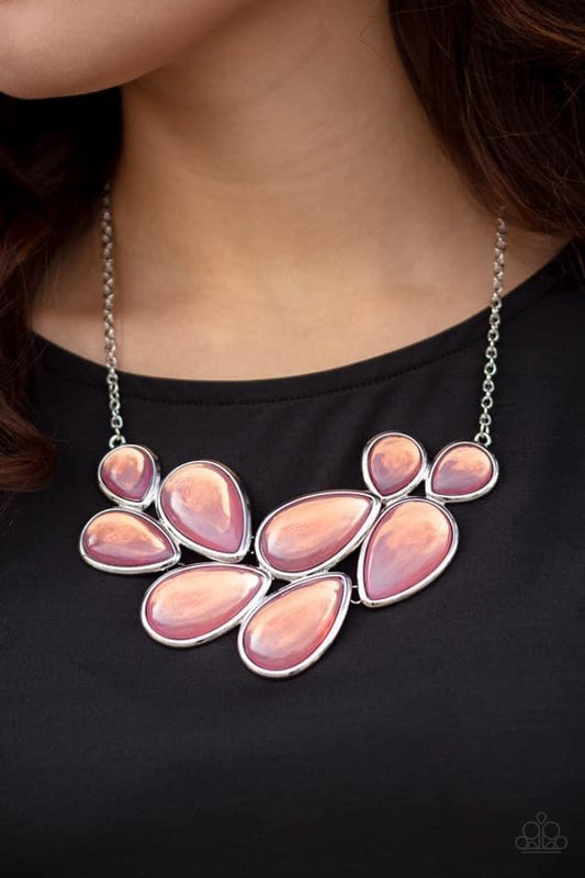 Paparazzi - Iridescently Irresistible Pink Necklace