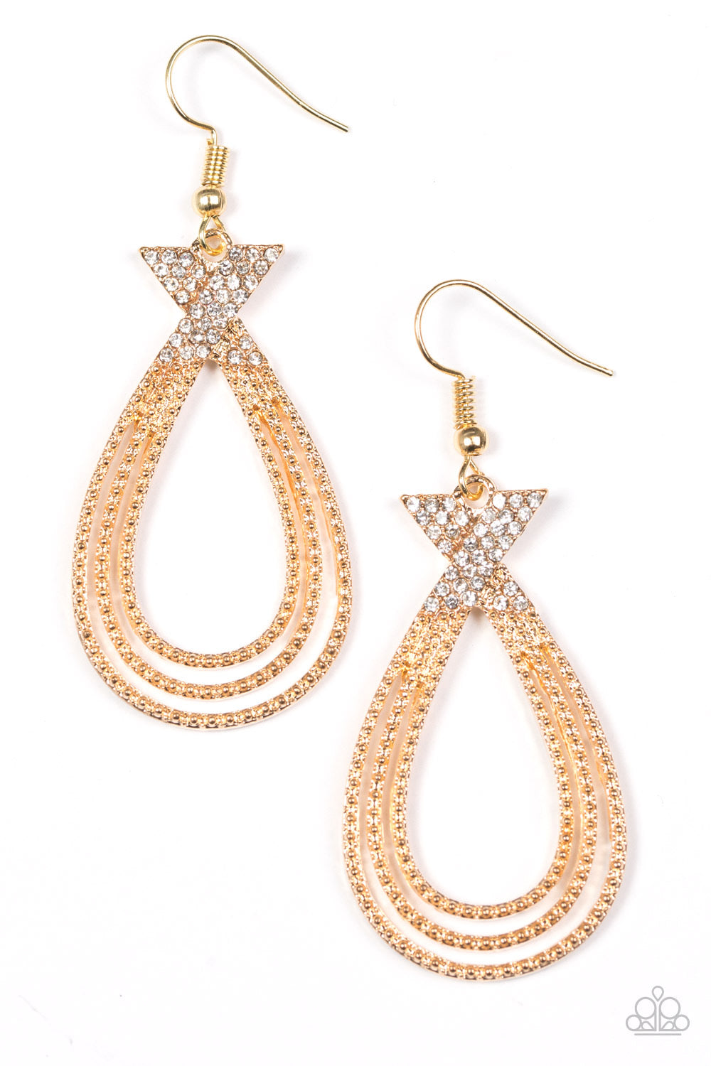 Paparazzi - Fair FAME - Gold Earrings