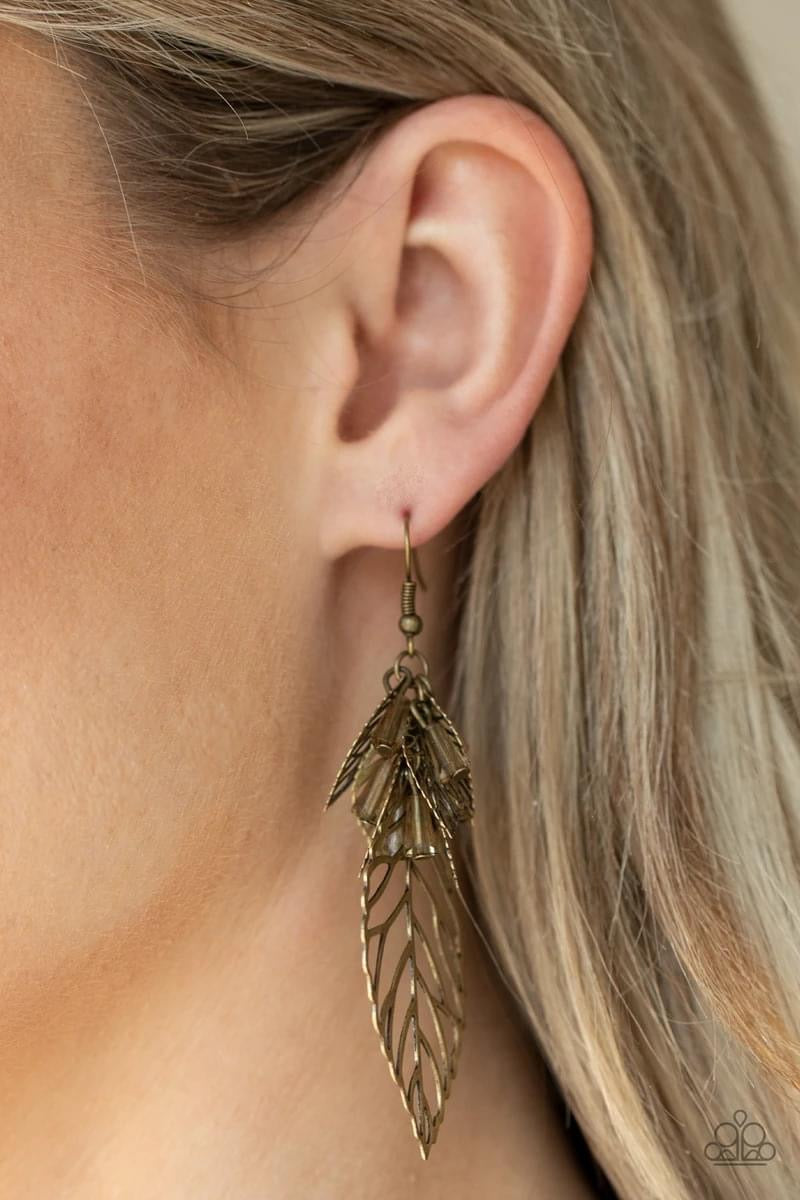 Paparazzi - Instant Re-LEAF - Brass Earrings