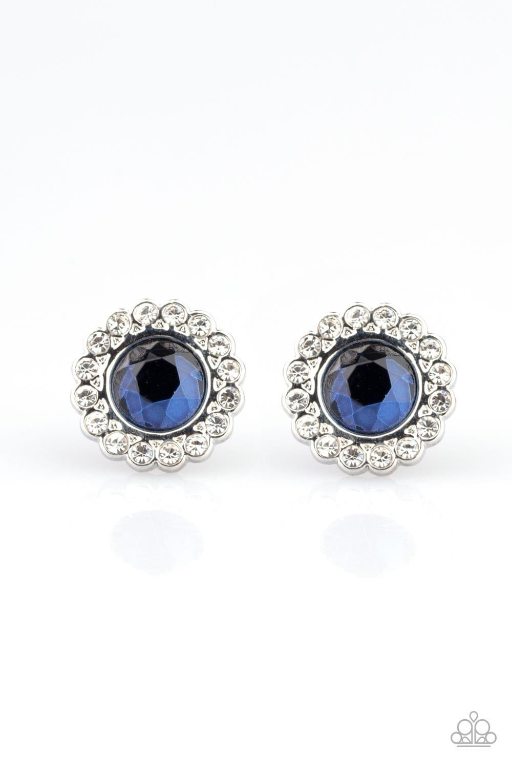 Paparazzi - Floral Glow Blue Earrings