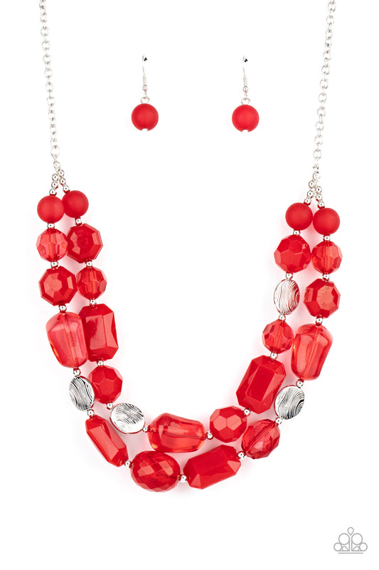 Paparazzi - Oceanic Opulence - Red Necklace