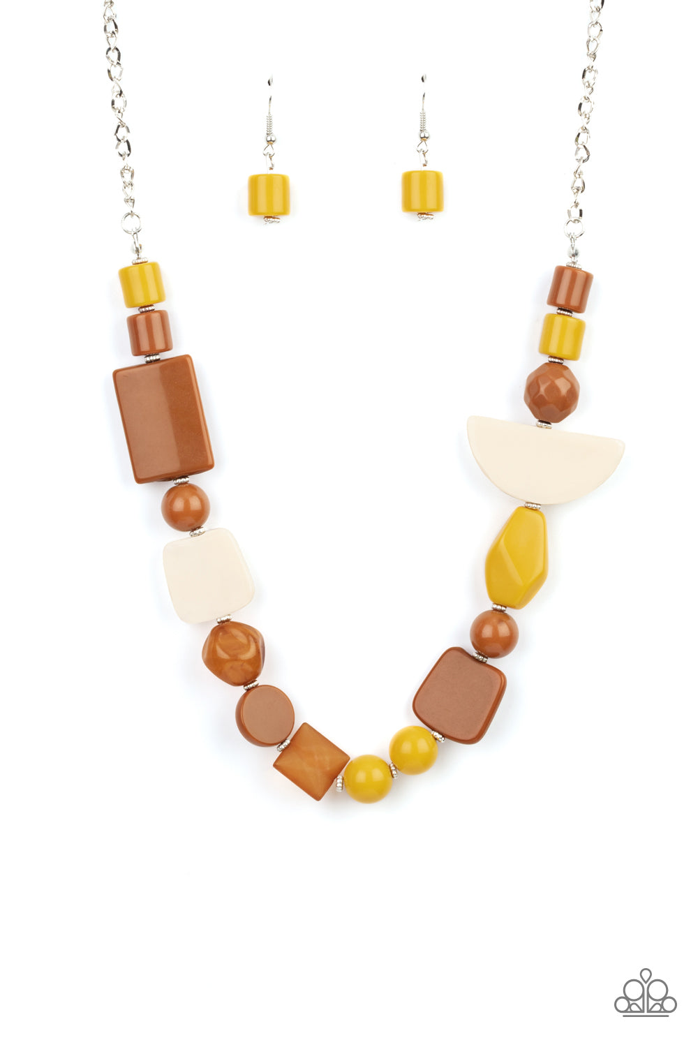 Paparazzi - Tranquil Trendsetter - Yellow Necklace