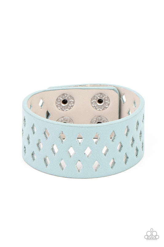 Paparazzi - Glamp Champ - Blue Urban Bracelet