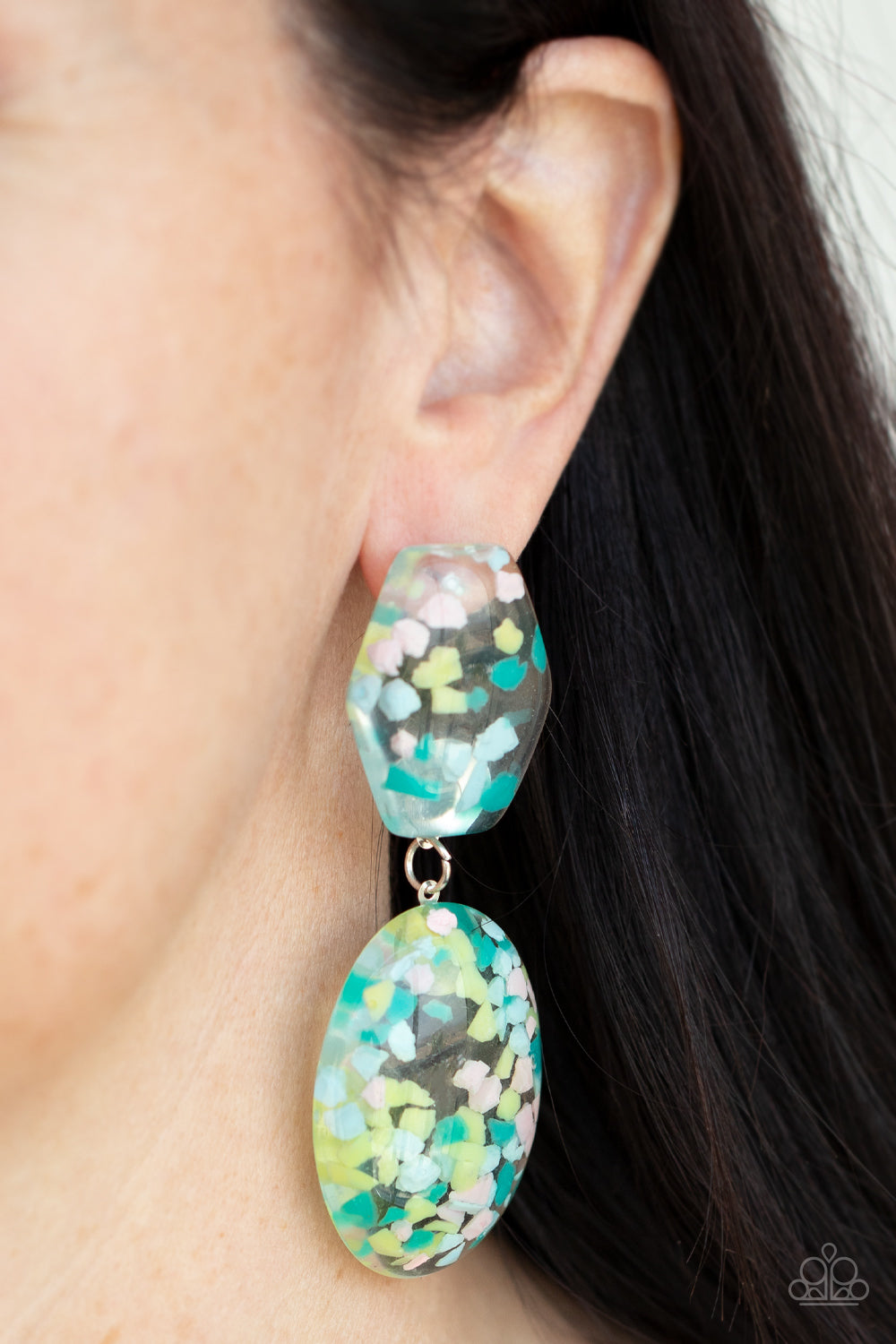 Paparazzi - Flaky Fashion - Multi Post Earrings