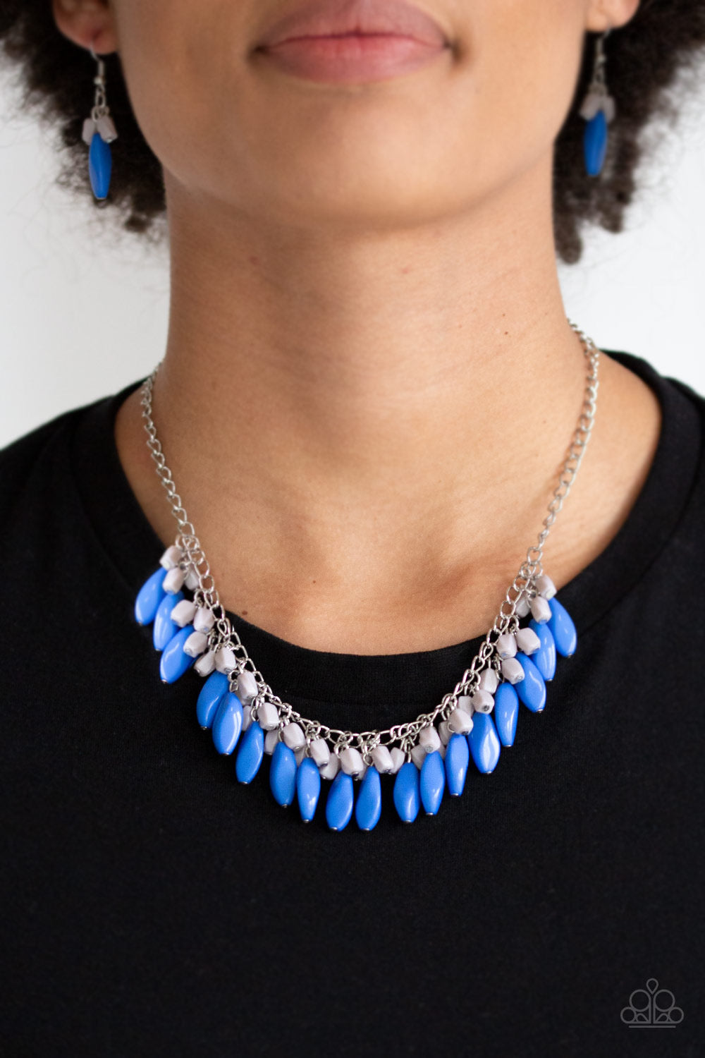 Paparazzi - Bead Binge - Blue Necklace