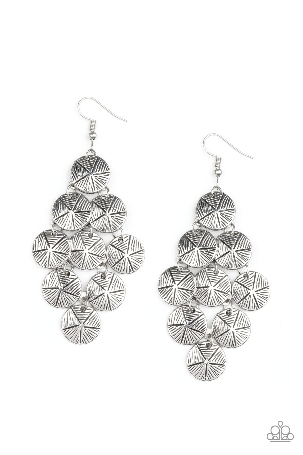 Paparazzi- How CHIME Flies - Silver Earrings