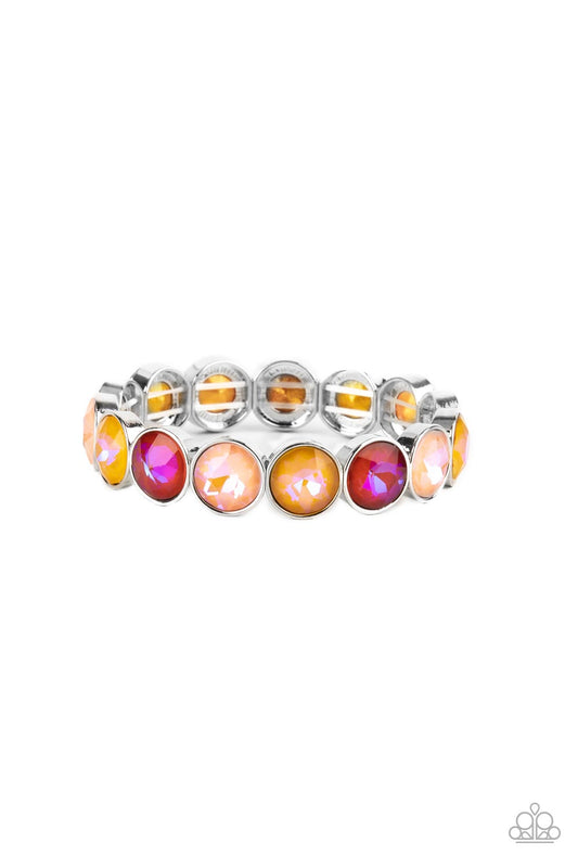 Paparazzi - Radiant on Repeat - Orange Stretchy Bracelet