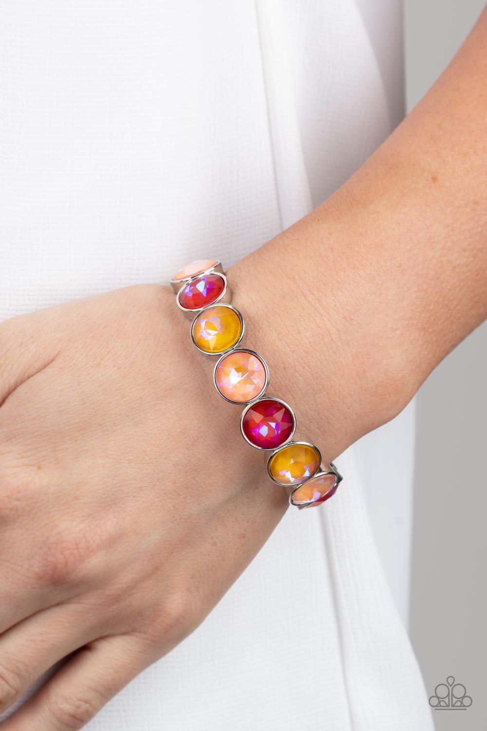 Paparazzi - Radiant on Repeat - Orange Stretchy Bracelet