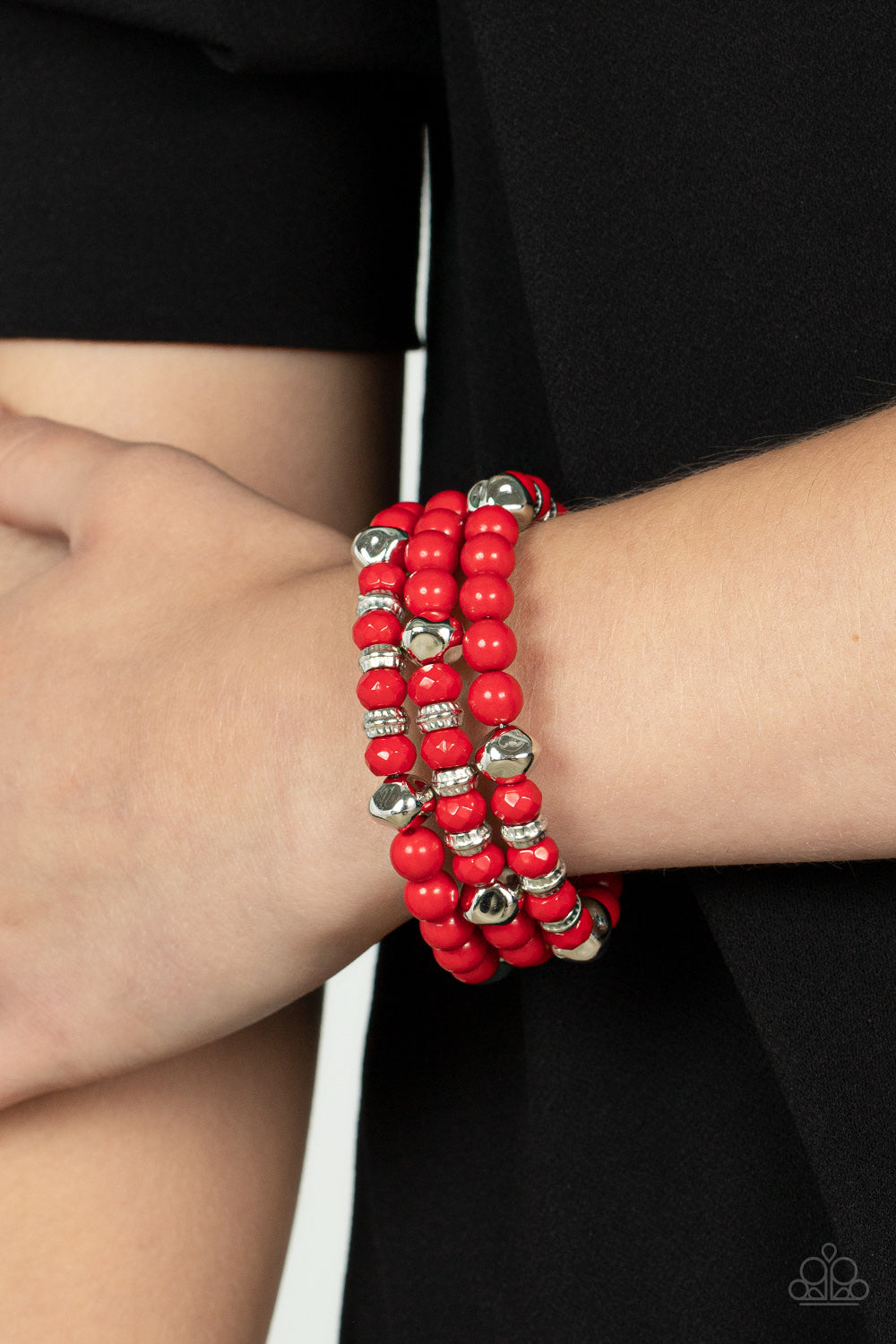 Paparazzi - Vibrant Verve - Red Bracelet