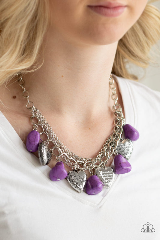 Paparazzi - Change Of Heart - Purple Necklace