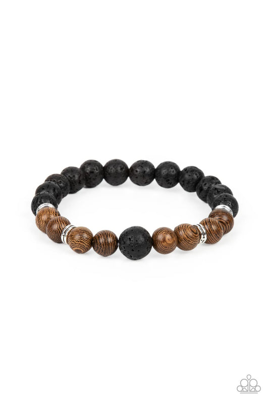 Paparazzi - Neutral Zone - Brown Bracelet