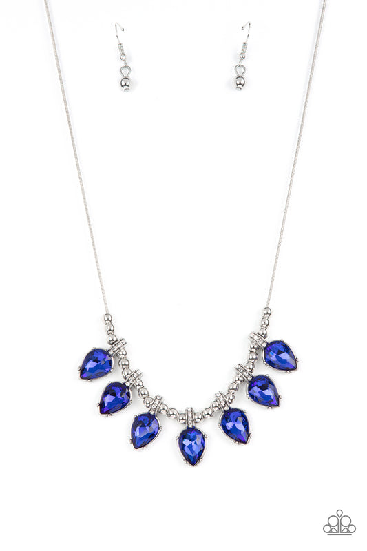 Paparazzi - Crown Jewel Couture - Blue Necklace