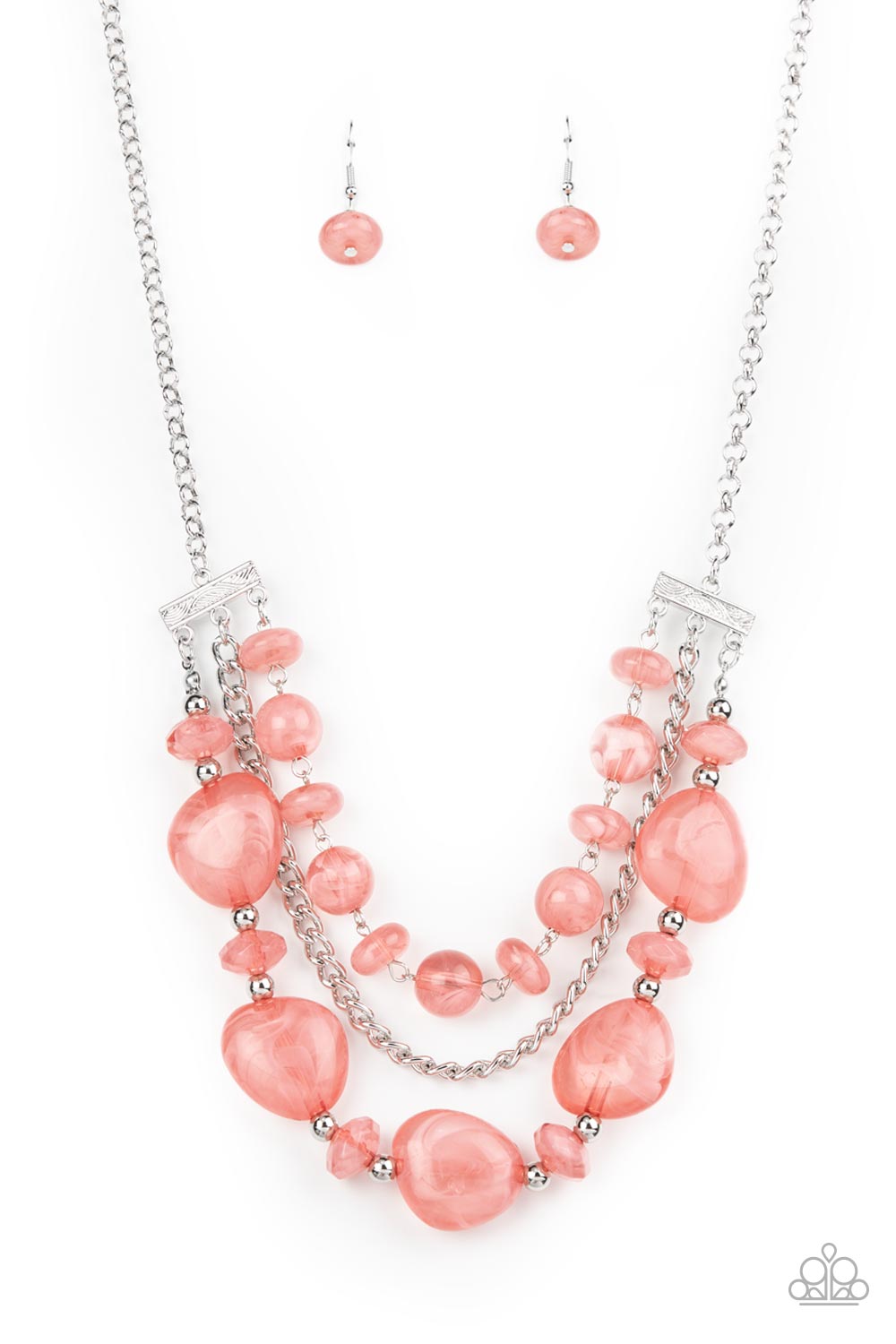 Paparazzi - Oceanside Service - Pink Necklace