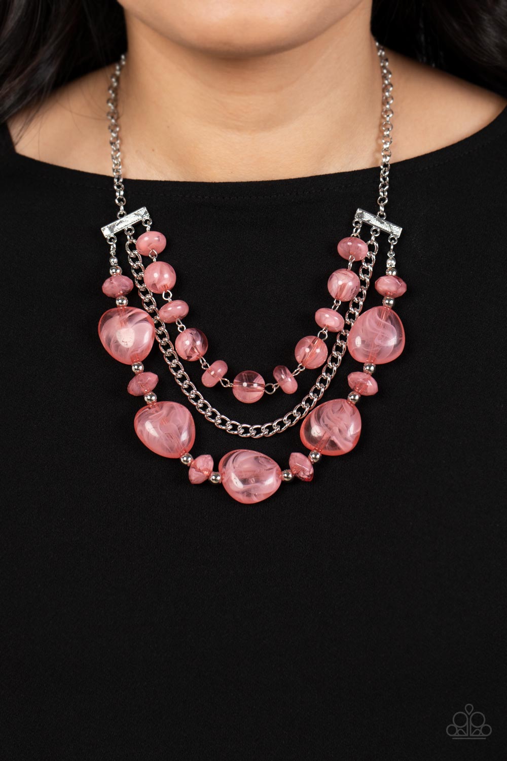 Paparazzi - Oceanside Service - Pink Necklace