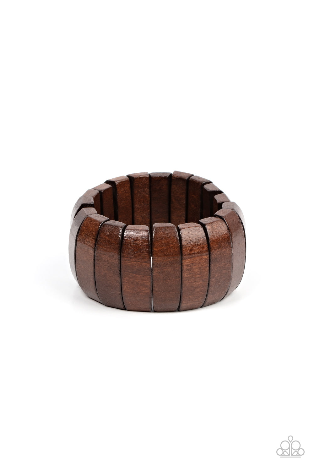 Paparazzi - Boardwalk Bonanza - Brown Wooden Bracelet