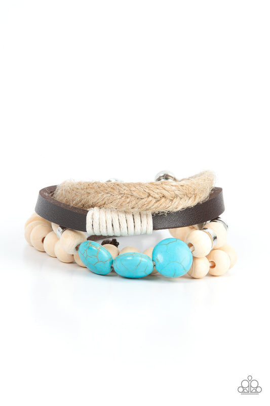 Paparazzi - DRIFTER Away - Blue Urban Bracelet