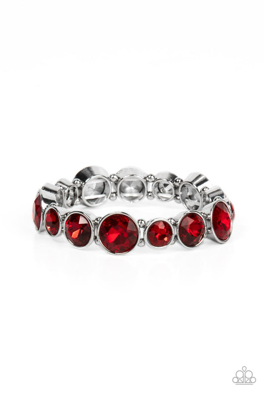 Paparazzi - Twinkling Tease - Red Bracelet