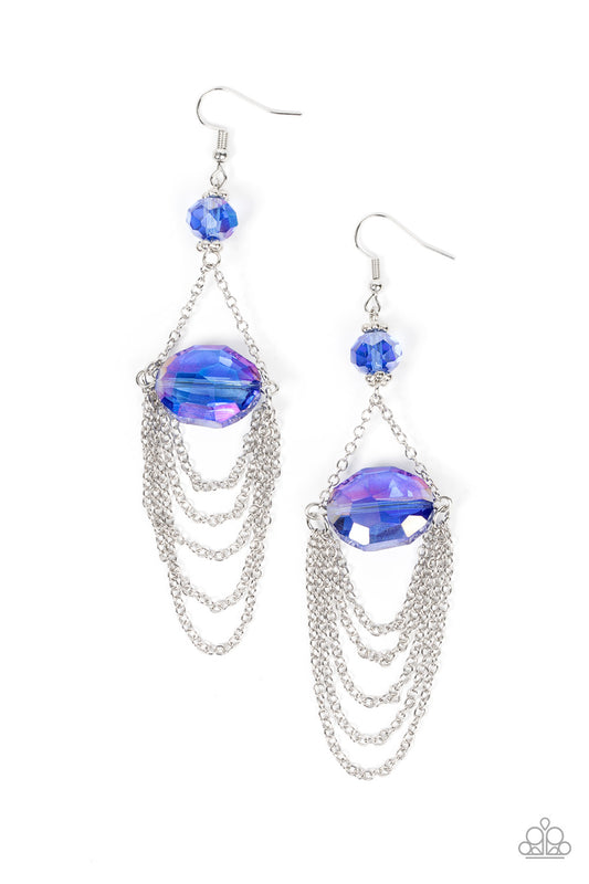 Paparazzi - Ethereally Extravagant - Blue Earrings