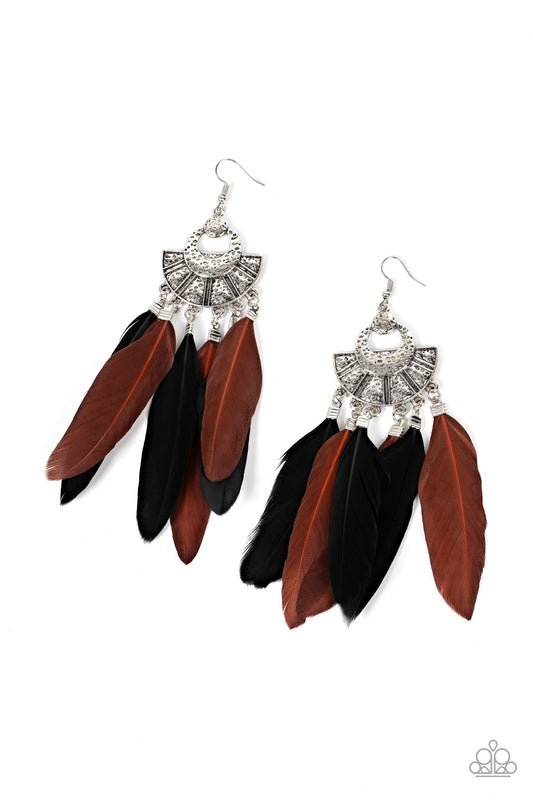 Paparazzi - Plume Paradise - Multi Earrings