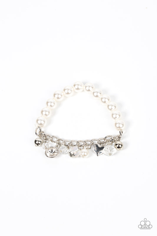 Paparazzi - Adorningly Admirable - White Stretchy Bracelet