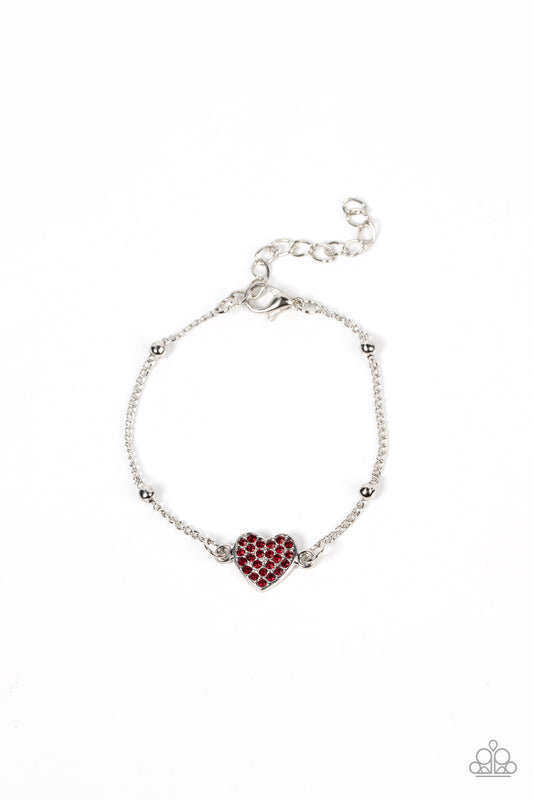 Paparazzi - Heartachingly Adorable - Red Bracelet