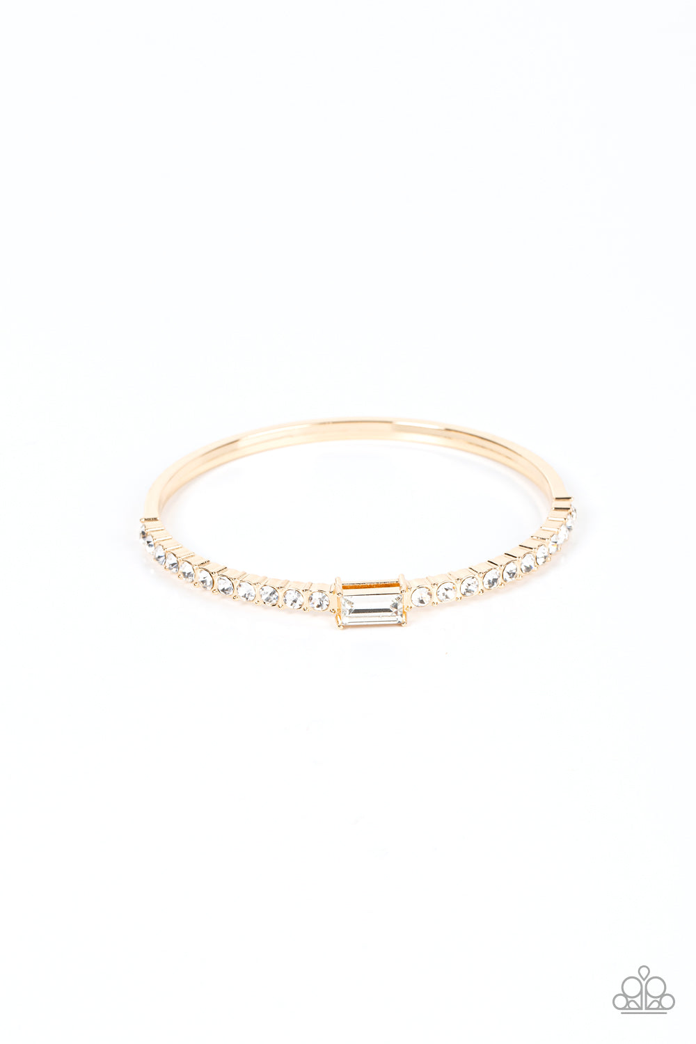 Paparazzi - Party Crashing Couture - Gold Bangle Bracelet