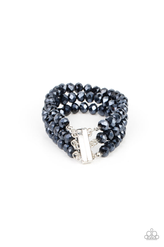 Paparazzi - Supernova Sultry - Blue Magnetic Bracelet